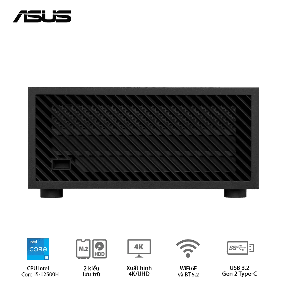 ASUS PN64-B-S5188MD Barebone miniPC - Intel Core i5-12500H, Intel AX211 (Gig+), WiFi 6E, Bluetooth 5.2, Al Noise Cancellation, VESA MOUNT, Display 1.4 port 11 ASUS PN64-B-S5188MD Barebone miniPC - Intel Core i5-12500H, Intel AX211 (Gig+), WiFi 6E, Bluetooth 5.2, Al Noise Cancellation, VESA MOUNT, Display 1.4 port - Ảnh 11