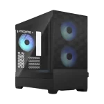 Fractal Design Pop Mini Air RGB Black TG Clear Tint mATX PC Gaming Case - Tempered Glass Airflow, 3x Aspect 12 RGB included