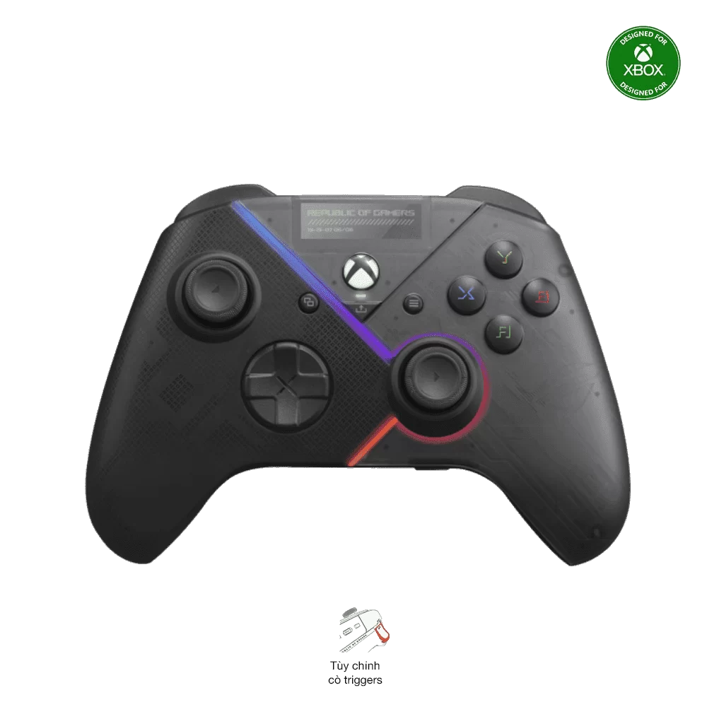 ASUS ROG Raikiri Controller - officially licensed Xbox controller, remappable buttons & triggers, 2 rear buttons, step & linear triggers, adjustable joystick sensitivity, 3.5mm jack with ESS DAC, for PC and Xbox 1 ASUS ROG Raikiri Controller - officially licensed Xbox controller, remappable buttons & triggers, 2 rear buttons, step & linear triggers, adjustable joystick sensitivity, 3.5mm jack with ESS DAC, for PC and Xbox