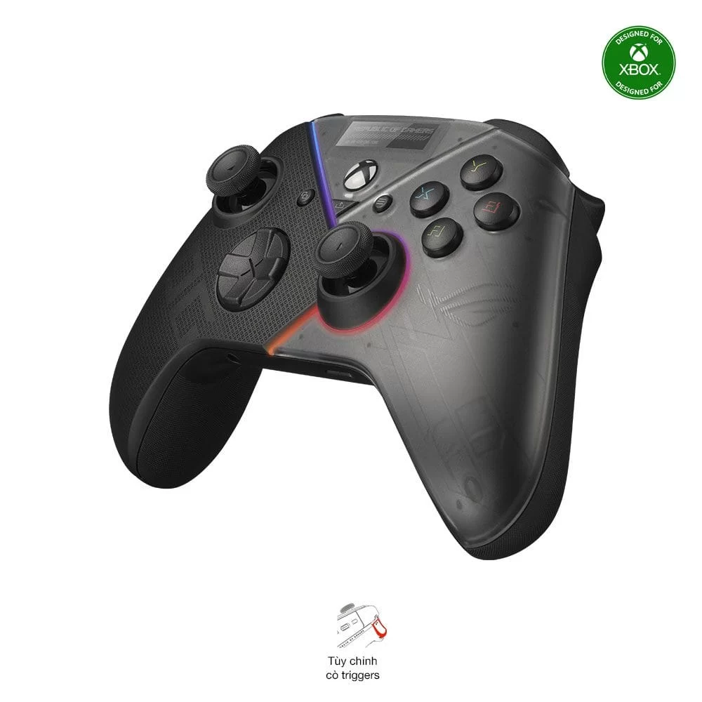ASUS ROG Raikiri Controller - officially licensed Xbox controller, remappable buttons & triggers, 2 rear buttons, step & linear triggers, adjustable joystick sensitivity, 3.5mm jack with ESS DAC, for PC and Xbox 4 ASUS ROG Raikiri Controller - officially licensed Xbox controller, remappable buttons & triggers, 2 rear buttons, step & linear triggers, adjustable joystick sensitivity, 3.5mm jack with ESS DAC, for PC and Xbox - Ảnh 4