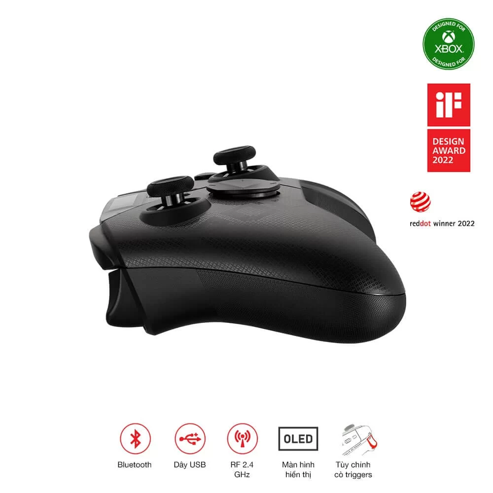 ASUS ROG Raikiri Pro Wireless Controller - OLED display, tri-mode connectivity, remappable buttons&triggers, 4 rear buttons, step & linear triggers, adjustable joystick sensitivity, 3.5mm jack 7 ASUS ROG Raikiri Pro Wireless Controller - OLED display, tri-mode connectivity, remappable buttons&triggers, 4 rear buttons, step & linear triggers, adjustable joystick sensitivity, 3.5mm jack - Ảnh 7