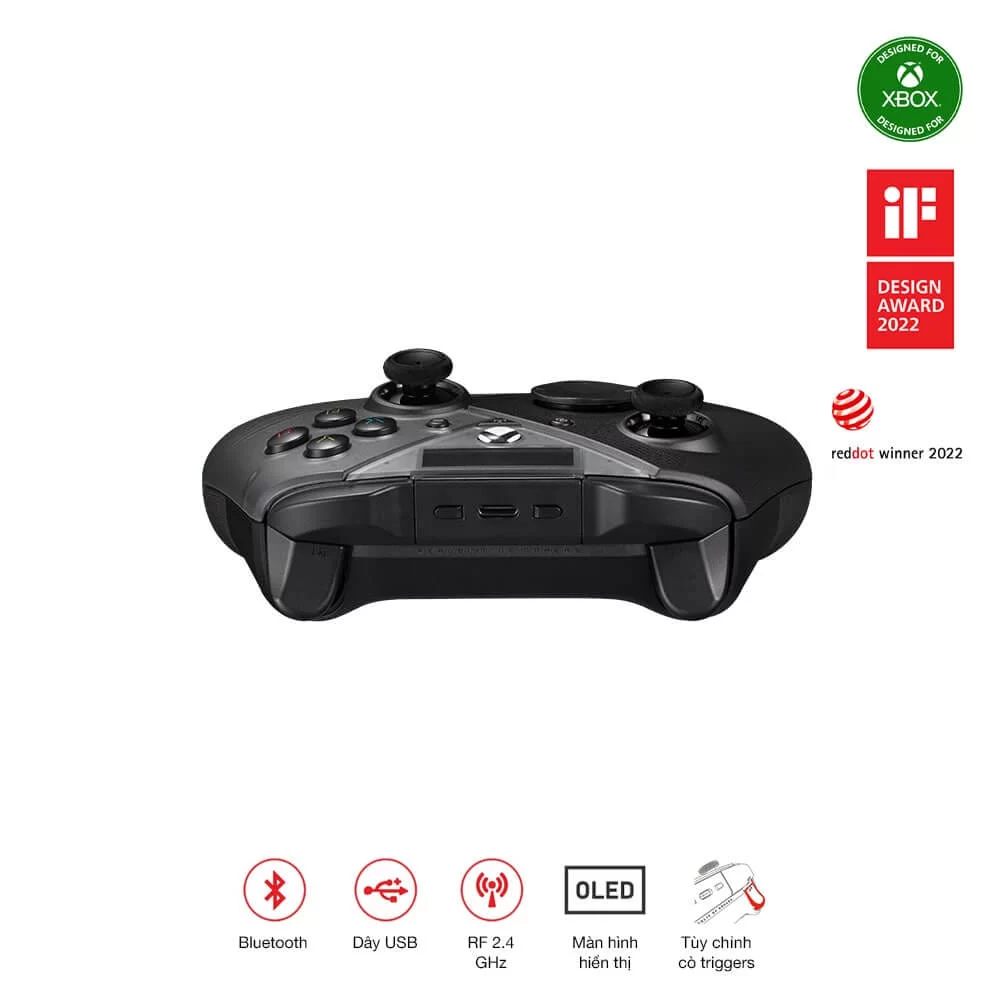 ASUS ROG Raikiri Pro Wireless Controller - OLED display, tri-mode connectivity, remappable buttons&triggers, 4 rear buttons, step & linear triggers, adjustable joystick sensitivity, 3.5mm jack 8 ASUS ROG Raikiri Pro Wireless Controller - OLED display, tri-mode connectivity, remappable buttons&triggers, 4 rear buttons, step & linear triggers, adjustable joystick sensitivity, 3.5mm jack - Ảnh 8