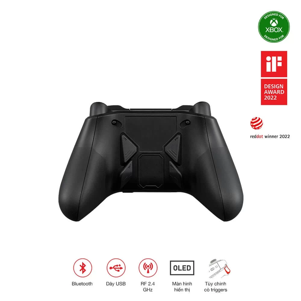 ASUS ROG Raikiri Pro Wireless Controller - OLED display, tri-mode connectivity, remappable buttons&triggers, 4 rear buttons, step & linear triggers, adjustable joystick sensitivity, 3.5mm jack 10 ASUS ROG Raikiri Pro Wireless Controller - OLED display, tri-mode connectivity, remappable buttons&triggers, 4 rear buttons, step & linear triggers, adjustable joystick sensitivity, 3.5mm jack - Ảnh 10