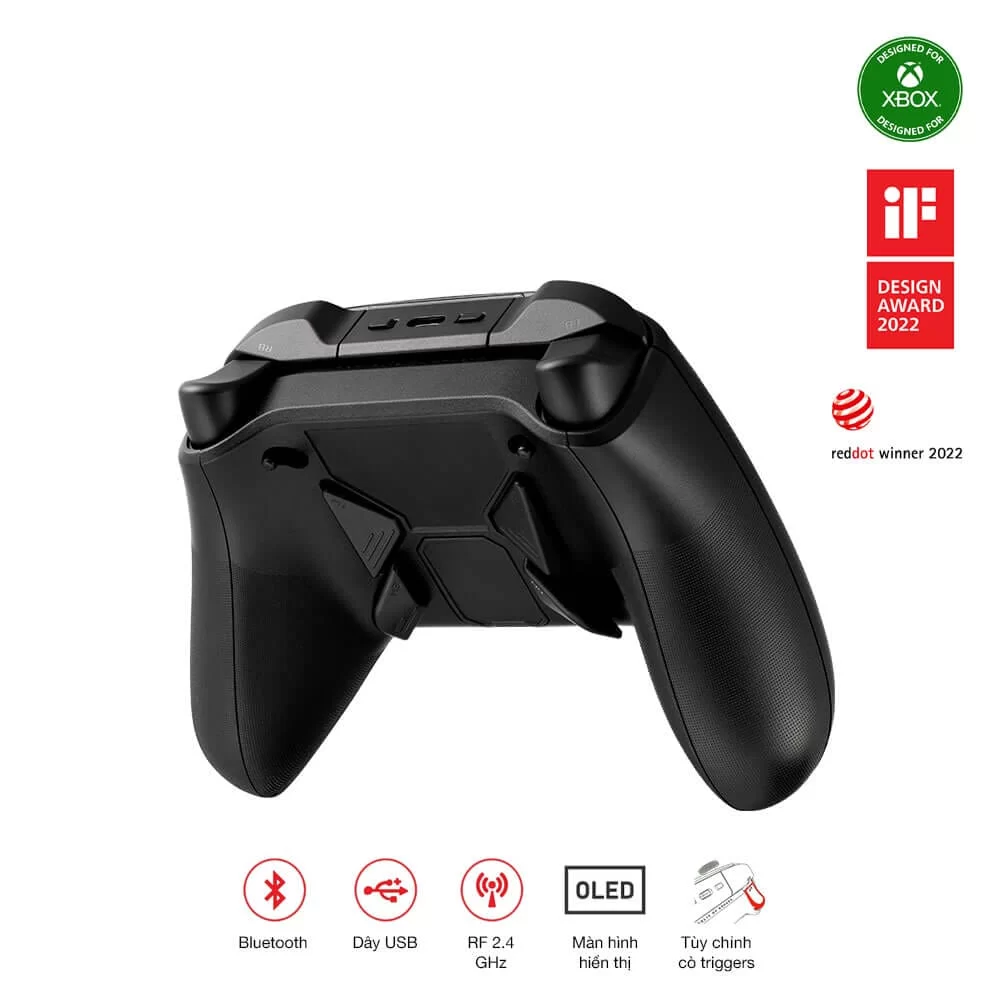 ASUS ROG Raikiri Pro Wireless Controller - OLED display, tri-mode connectivity, remappable buttons&triggers, 4 rear buttons, step & linear triggers, adjustable joystick sensitivity, 3.5mm jack 11 ASUS ROG Raikiri Pro Wireless Controller - OLED display, tri-mode connectivity, remappable buttons&triggers, 4 rear buttons, step & linear triggers, adjustable joystick sensitivity, 3.5mm jack - Ảnh 11