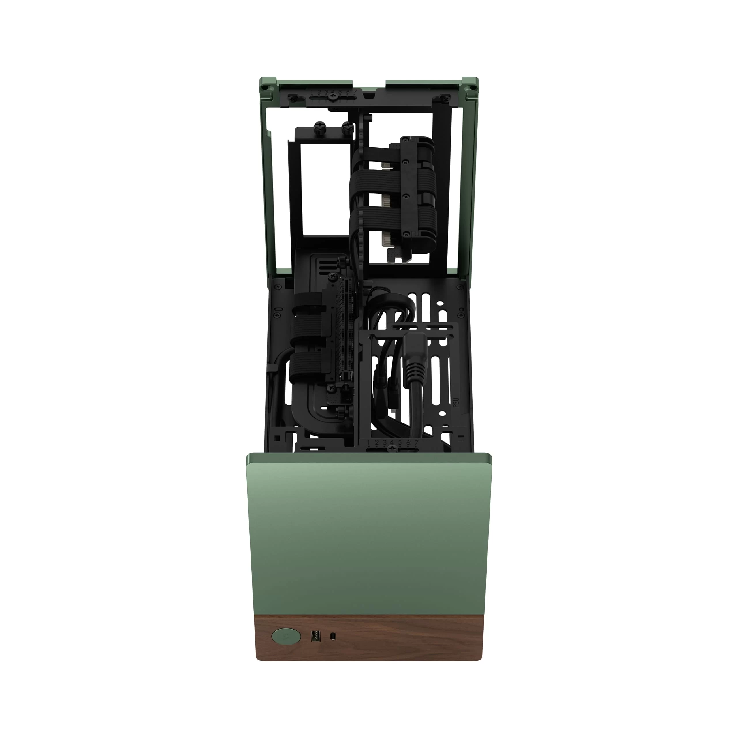 Fractal Design Terra Jade - ITX, GPU up to 322 mm in length, 10.4 L, 8 mm-thick aluminum front 23 Fractal Design Terra Jade - ITX, GPU up to 322 mm in length, 10.4 L, 8 mm-thick aluminum front - Ảnh 23