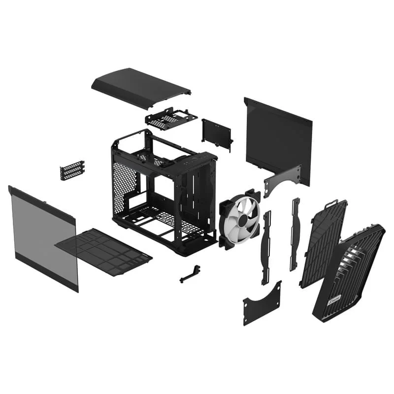 Fractal Design Torrent Nano RGB Black TG Light Tint mITX Airflow Mini Tower PC Gaming Case - Dark Tint Tempered Glass Side Panels 23 Fractal Design Torrent Nano RGB Black TG Light Tint mITX Airflow Mini Tower PC Gaming Case - Dark Tint Tempered Glass Side Panels - Ảnh 23