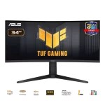 ASUS TUF Gaming VG34VQL3A Curved Gaming Monitor - 34 inch, WQHD (3440x1440), 180Hz, Curved 1500R, DisplayHDR 400, AMD Freesync, 1ms (GTG),125% sRGB