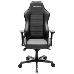DXRacer Drifting Series OH/DJ133/N Full Black Gaming Chair - 3D Straight Arms, Multi-functional Mechanism, Inlaid Color Bar Base, Perforated Vinyl and Leather Style Vinyl, 3" PU Casters