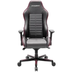 DXRacer Drifting Series OH/DJ133/NR Black Red Gaming Chair - 3D Straight Arms, Multi-functional Mechanism, Inlaid Color Bar Base, Perforated Vinyl and Leather Style Vinyl, 3" PU Casters