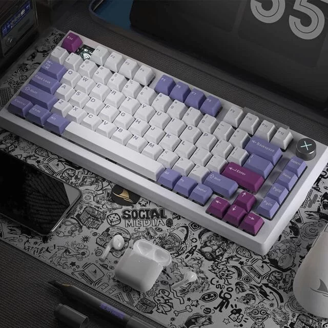 Darmoshark TOP75 Trio-mode Wireless Gaming Mechanical Keyboard - 75%, All key hot-plugging, TTC Shark Switch, Dynamic RGB Lighting, Custom Knob, TFT Custom Screen 3 Darmoshark TOP75 Trio-mode Wireless Gaming Mechanical Keyboard - 75%, All key hot-plugging, TTC Shark Switch, Dynamic RGB Lighting, Custom Knob, TFT Custom Screen - Ảnh 3