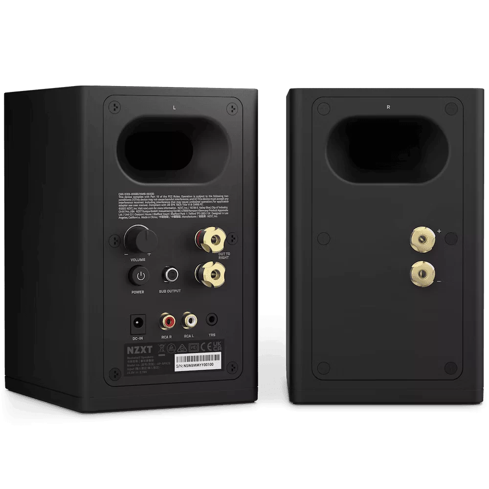 NZXT Relay Speakers 3 inch Black V2 (AP-SPKB2-EU) - Bookshelf-Style Design, 80 Watts, High Dynamic Range, Silk Dome Tweeters, Glass Fiber Woofers 3 NZXT Relay Speakers 3 inch Black V2 (AP-SPKB2-EU) - Bookshelf-Style Design, 80 Watts, High Dynamic Range, Silk Dome Tweeters, Glass Fiber Woofers - Ảnh 3