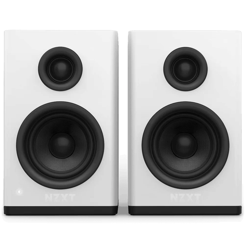 NZXT Relay Speakers 3 inch White V2 (AP-SPKW2-EU) - Bookshelf-Style Design, 80 Watts, High Dynamic Range, Silk Dome Tweeters, Glass Fiber Woofers 2 NZXT Relay Speakers 3 inch White V2 (AP-SPKW2-EU) - Bookshelf-Style Design, 80 Watts, High Dynamic Range, Silk Dome Tweeters, Glass Fiber Woofers - Ảnh 2