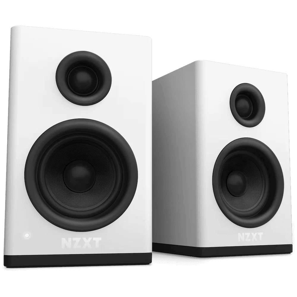 NZXT Relay Speakers 3 inch White V2 (AP-SPKW2-EU) - Bookshelf-Style Design, 80 Watts, High Dynamic Range, Silk Dome Tweeters, Glass Fiber Woofers 1 NZXT Relay Speakers 3 inch White V2 (AP-SPKW2-EU) - Bookshelf-Style Design, 80 Watts, High Dynamic Range, Silk Dome Tweeters, Glass Fiber Woofers