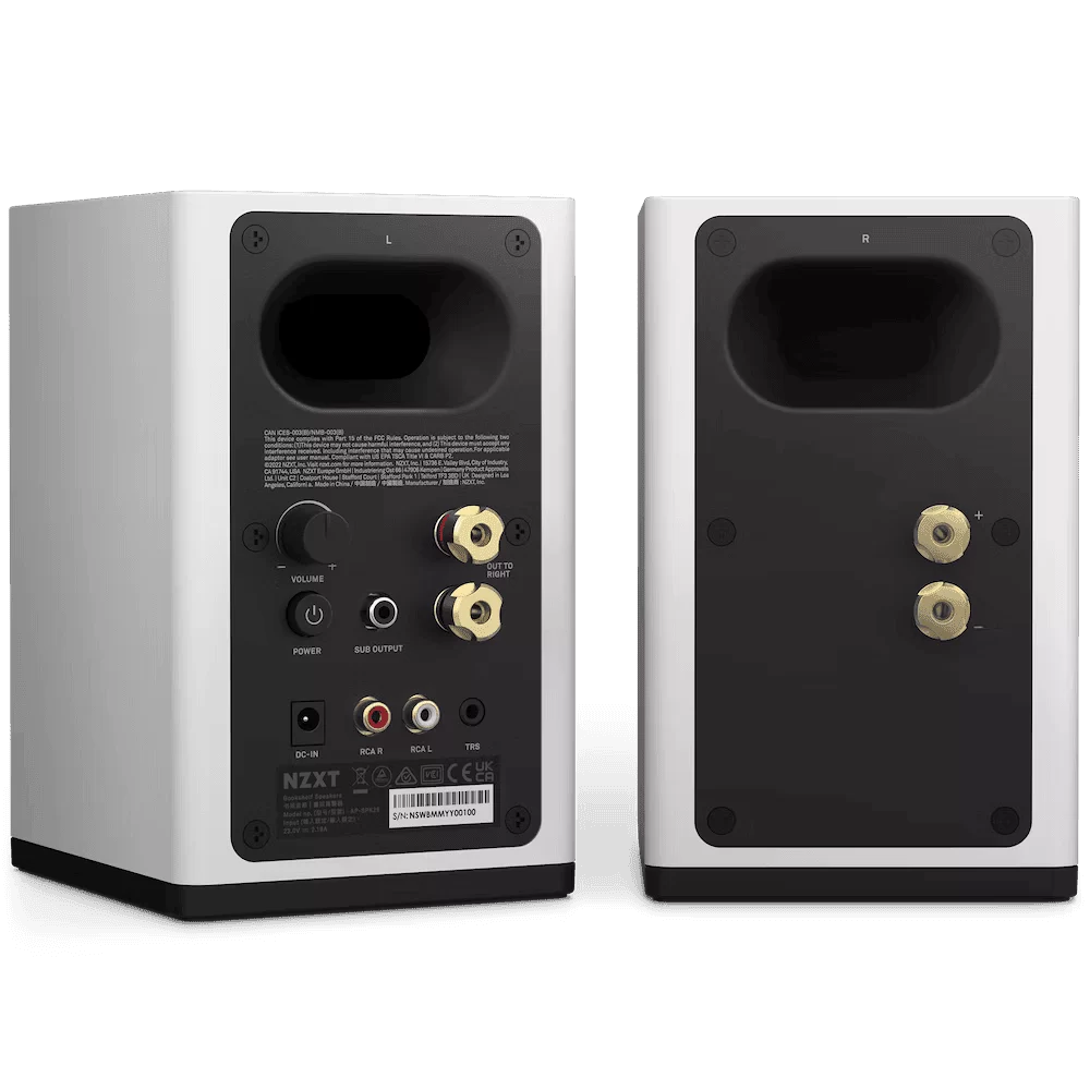 NZXT Relay Speakers 3 inch White V2 (AP-SPKW2-EU) - Bookshelf-Style Design, 80 Watts, High Dynamic Range, Silk Dome Tweeters, Glass Fiber Woofers 3 NZXT Relay Speakers 3 inch White V2 (AP-SPKW2-EU) - Bookshelf-Style Design, 80 Watts, High Dynamic Range, Silk Dome Tweeters, Glass Fiber Woofers - Ảnh 3