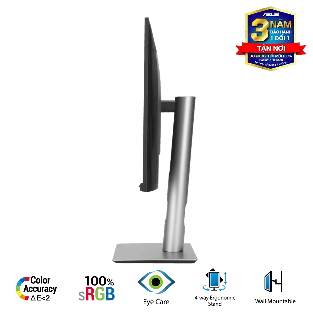 ASUS ProArt Display PA248CRV Professional Monitor - 24.1 inch, 16:10, IPS, WUXGA(1920 x 1200), 100% sRGB, ΔE < 2, Calman Verified, HDR-10, USB-C PD 96W, VESA MediaSync, Ergonomic Stand, Green Sustainability 9 ASUS ProArt Display PA248CRV Professional Monitor - 24.1 inch, 16:10, IPS, WUXGA(1920 x 1200), 100% sRGB, ΔE < 2, Calman Verified, HDR-10, USB-C PD 96W, VESA MediaSync, Ergonomic Stand, Green Sustainability - Ảnh 9