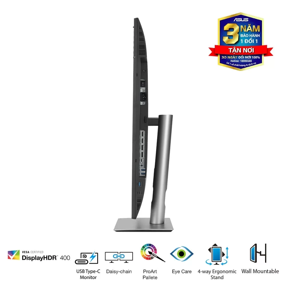 ASUS ProArt Display PA279CRV Professional Monitor - 27 inch, IPS, 4K UHD (3840 x 2160), 99% DCI-P3, 99% Adobe RGB, ΔE< 2, Calman Verified, USB-C PD 96W, VESA DisplayHDR 400, VESA MediaSync, Ergonomic Stand, Green Sustainability 14 ASUS ProArt Display PA279CRV Professional Monitor - 27 inch, IPS, 4K UHD (3840 x 2160), 99% DCI-P3, 99% Adobe RGB, ΔE< 2, Calman Verified, USB-C PD 96W, VESA DisplayHDR 400, VESA MediaSync, Ergonomic Stand, Green Sustainability - Ảnh 14