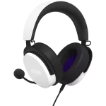 NZXT Relay Headset Wired White 40mm drivers Gaming (AP-WCB40-W2) - Hi-Res Audio Certified, DTS Headphone:X, 7.1 Surround Sound, Lightweight & Comfortable Design, Detachable Microphone