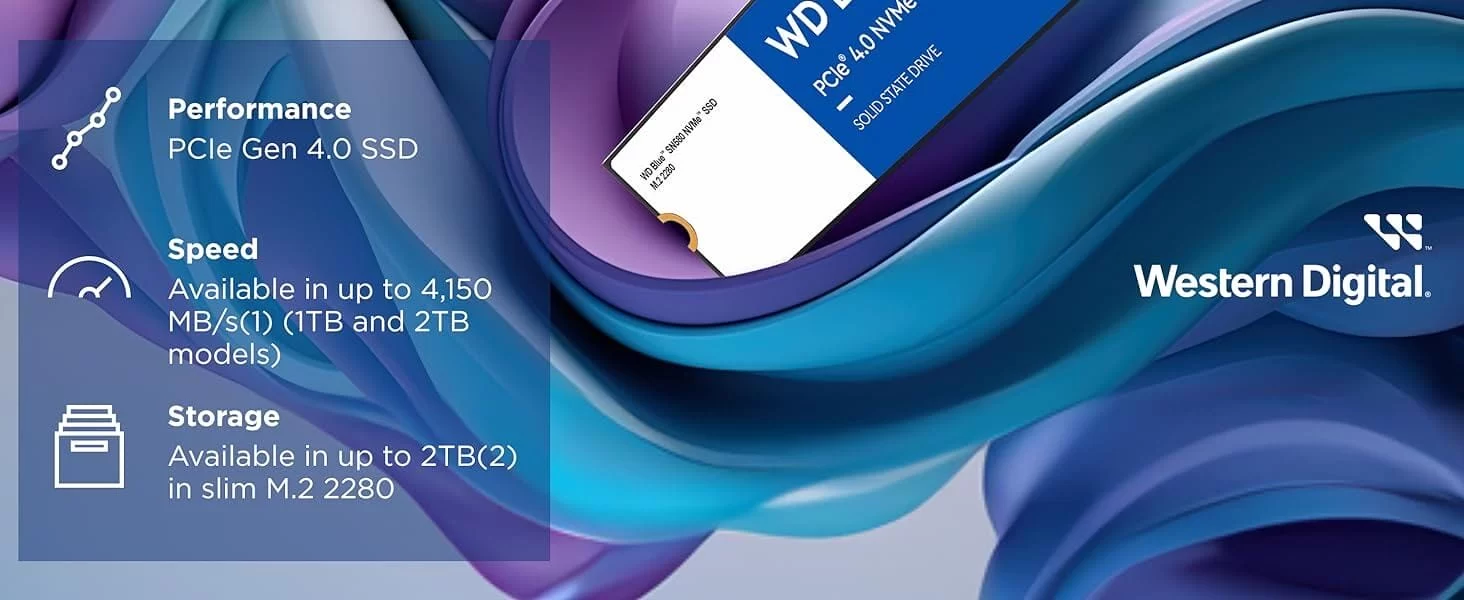 SSD WD Blue SN580 1TB M2 PCIe Gen 4.0 WDS100T3B0E page pc 2