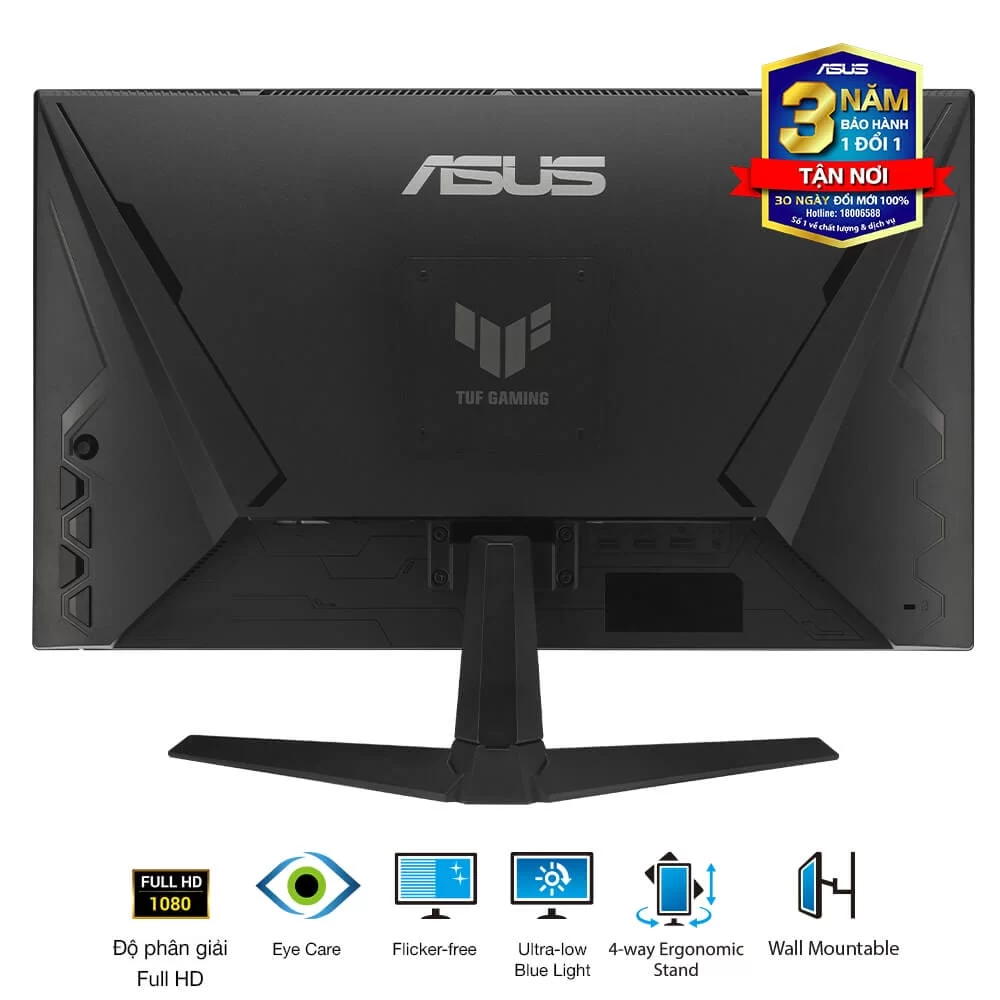 ASUS TUF Gaming VG279Q3A Gaming Monitor - 27 inch, Full HD(1920x1080), 180Hz, Fast IPS, ELMB Sync, 1ms (GTG), FreeSync Premium™, G-Sync compatible, Variable Overdrive, 99% sRGB 4 ASUS TUF Gaming VG279Q3A Gaming Monitor - 27 inch, Full HD(1920x1080), 180Hz, Fast IPS, ELMB Sync, 1ms (GTG), FreeSync Premium™, G-Sync compatible, Variable Overdrive, 99% sRGB - Ảnh 4