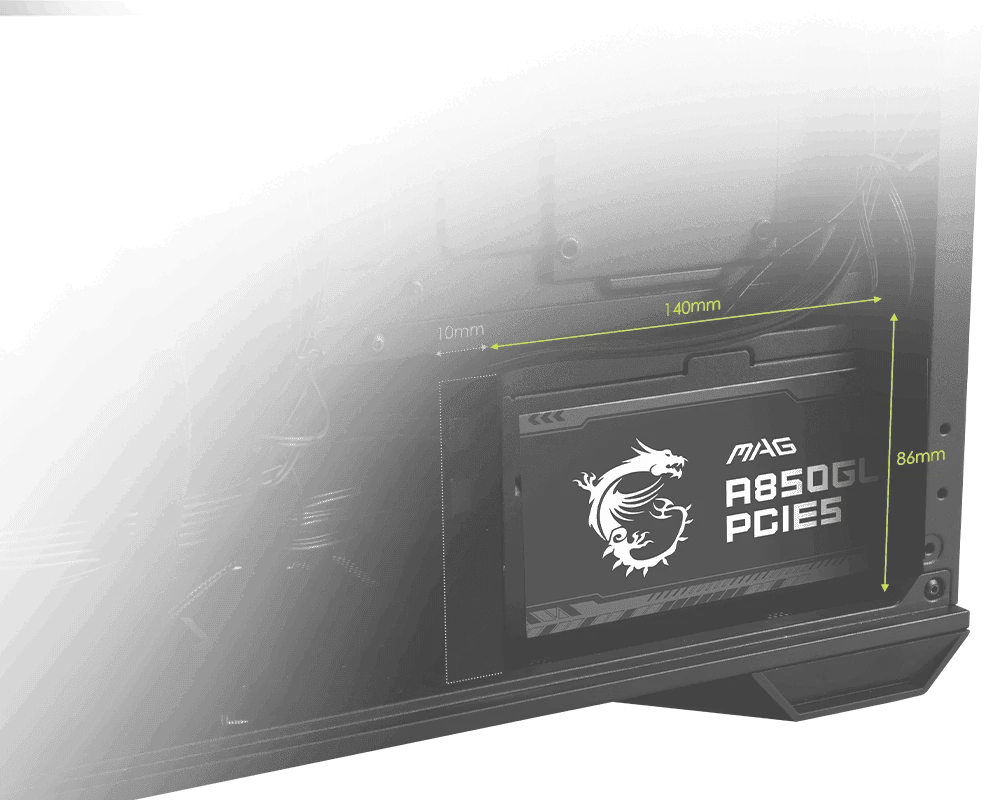 msi a850gl compact sizing