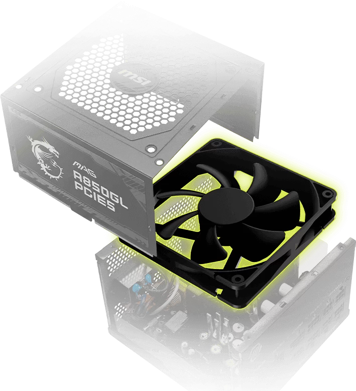 msi a850gl pcie5 dynamic bearing