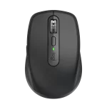 Logitech MX Anywhere 3S Graphite Compact Wireless Mouse - Fast Scroll, 8K DPI Tracking, Quiet Clicks, USB C, Bluetooth
