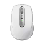 Logitech MX Anywhere 3S Pale Grey Compact Wireless Mouse - Fast Scroll, 8K DPI Tracking, Quiet Clicks, USB C, Bluetooth