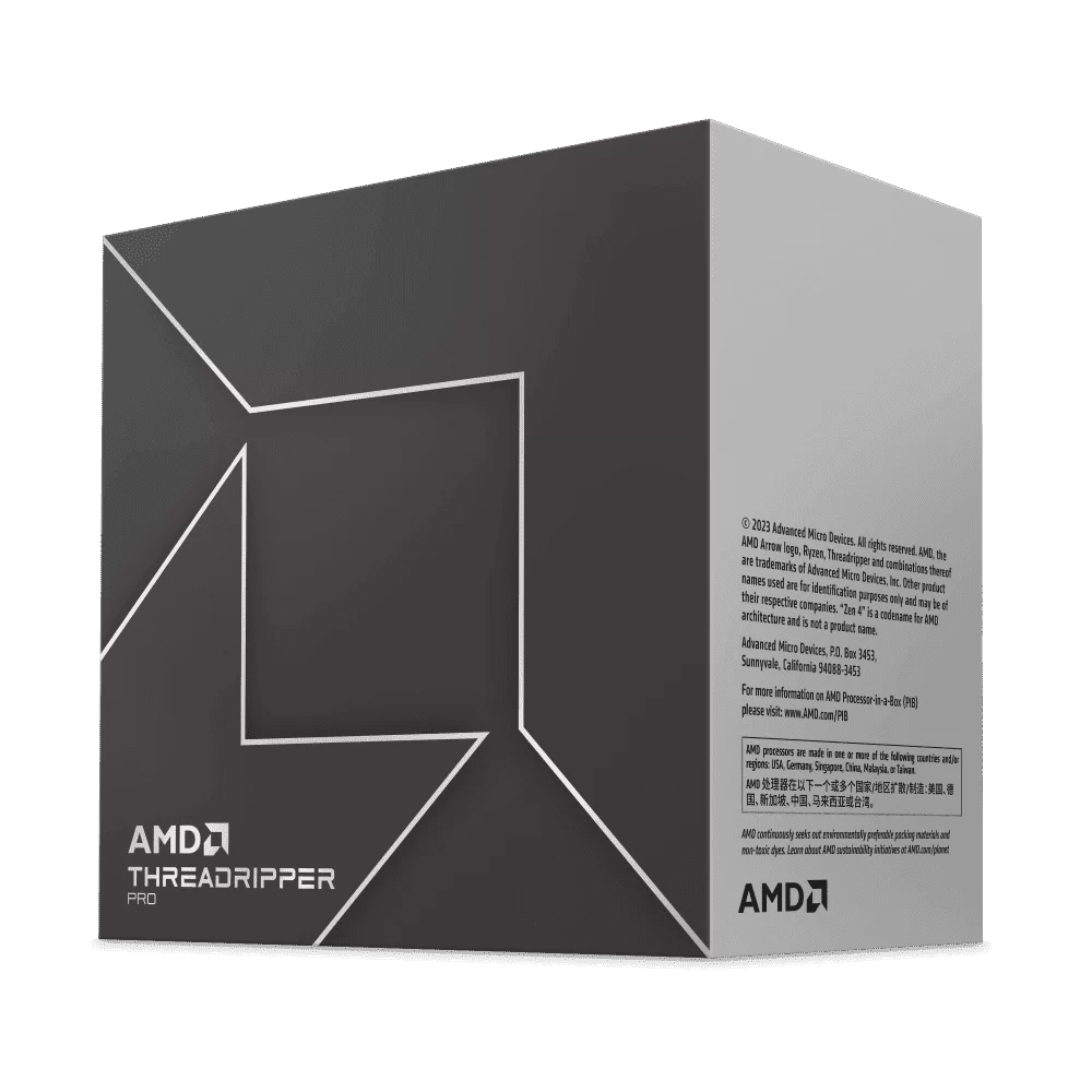 AMD Ryzen Threadripper Pro 7965WX Processor - 24C48T, 4.2GHz Up to 5.3GHz, PCIe 5.0, sTR5, 350W TDP, chipset support WRX90 TRX50 Pro 695, Storm Peak Zen4 1 AMD Ryzen Threadripper Pro 7965WX Processor - 24C48T, 4.2GHz Up to 5.3GHz, PCIe 5.0, sTR5, 350W TDP, chipset support WRX90 TRX50 Pro 695, Storm Peak Zen4