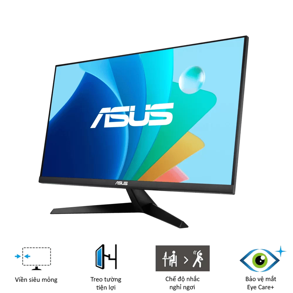 ASUS VY249HF-R Eye Care Gaming Monitor - 24 inch FHD (1920 x 1080), IPS, 100Hz, IPS, SmoothMotion, 1ms (MPRT), Adaptive Sync, Eye Care Plus technology, Blue Light Filter, Flicker Free 2 ASUS VY249HF-R Eye Care Gaming Monitor - 24 inch FHD (1920 x 1080), IPS, 100Hz, IPS, SmoothMotion, 1ms (MPRT), Adaptive Sync, Eye Care Plus technology, Blue Light Filter, Flicker Free - Ảnh 2
