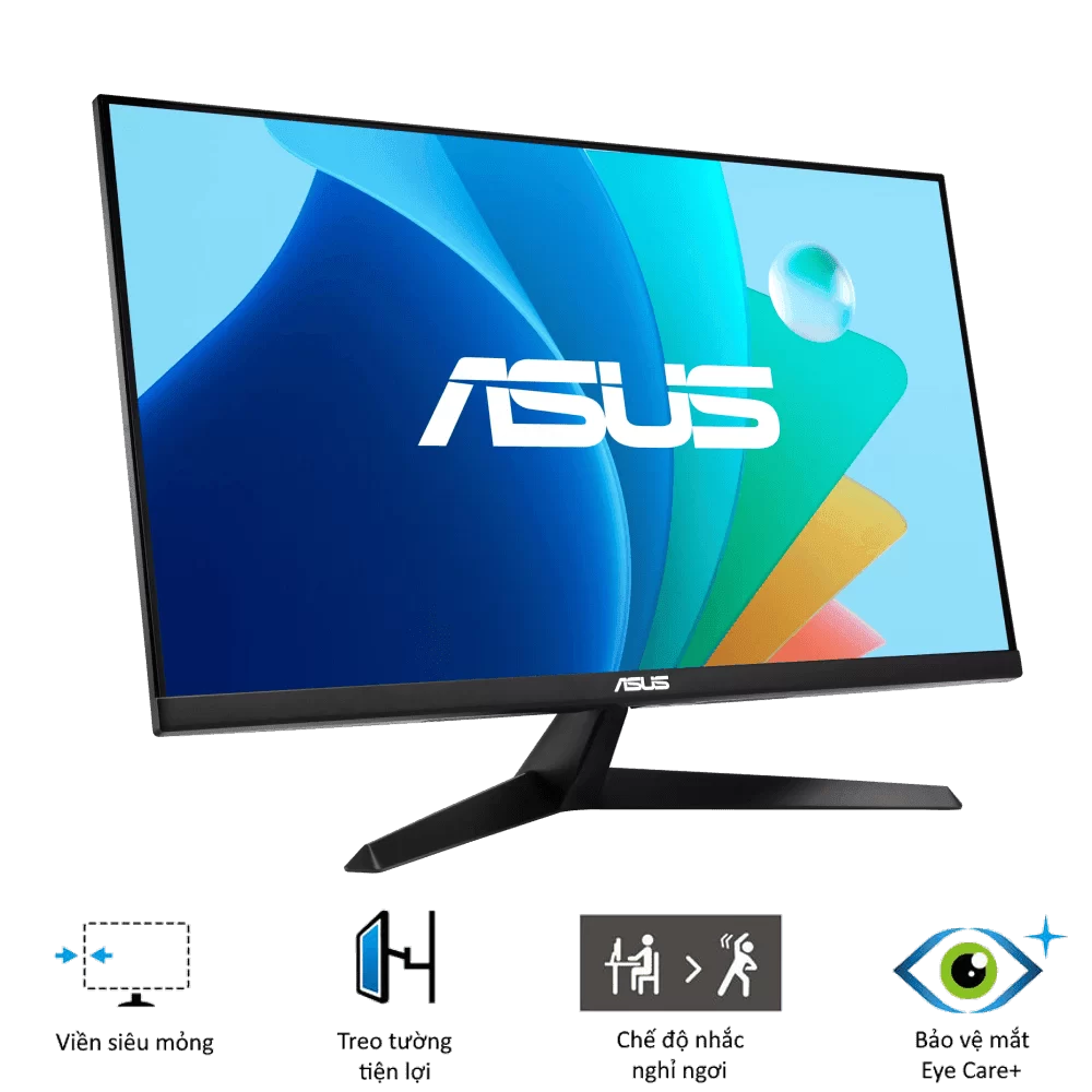 ASUS VY249HF-R Eye Care Gaming Monitor - 24 inch FHD (1920 x 1080), IPS, 100Hz, IPS, SmoothMotion, 1ms (MPRT), Adaptive Sync, Eye Care Plus technology, Blue Light Filter, Flicker Free 3 ASUS VY249HF-R Eye Care Gaming Monitor - 24 inch FHD (1920 x 1080), IPS, 100Hz, IPS, SmoothMotion, 1ms (MPRT), Adaptive Sync, Eye Care Plus technology, Blue Light Filter, Flicker Free - Ảnh 3