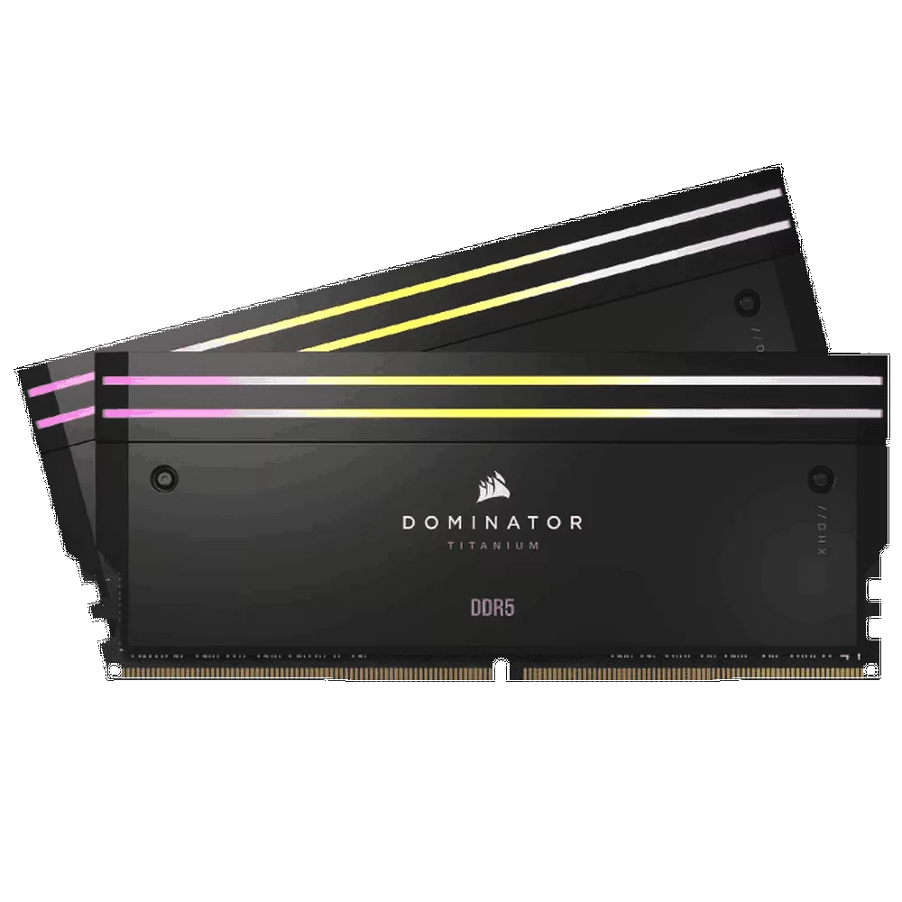 CORSAIR Dominator Titanium RGB 96GB Memory Kit Black 96GB 2x48GB 6600MHz CL32 CMP96GX5M2B6600C32 PC