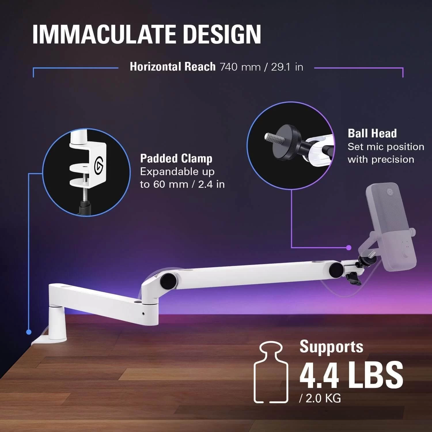 Microphone Elgato Wave Mic Arm LP White 10AAN9911 page mobile 5