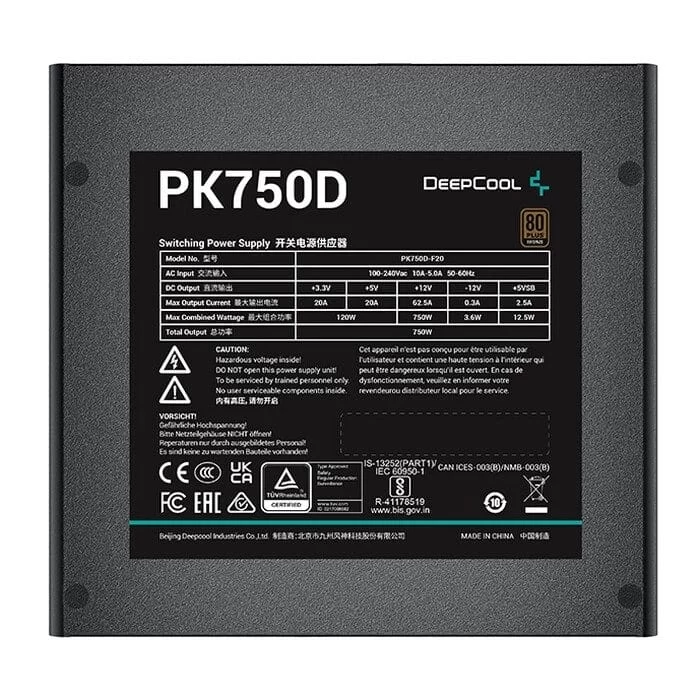 Deepcool PK-D series PK750D PSU - 750W 80 Plus Bronze 7 Deepcool PK-D series PK750D PSU - 750W 80 Plus Bronze - Ảnh 7