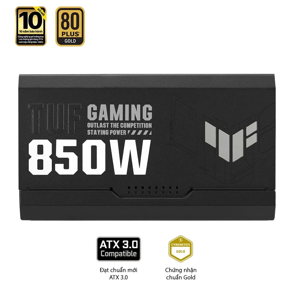 ASUS TUF Gaming 850W Gold PSU - 850W, ATX 3.0, 80 Plus Gold, Full modular 5 ASUS TUF Gaming 850W Gold PSU - 850W, ATX 3.0, 80 Plus Gold, Full modular - Ảnh 5