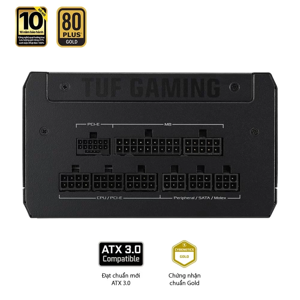 ASUS TUF Gaming 850W Gold PSU - 850W, ATX 3.0, 80 Plus Gold, Full modular 11 ASUS TUF Gaming 850W Gold PSU - 850W, ATX 3.0, 80 Plus Gold, Full modular - Ảnh 11