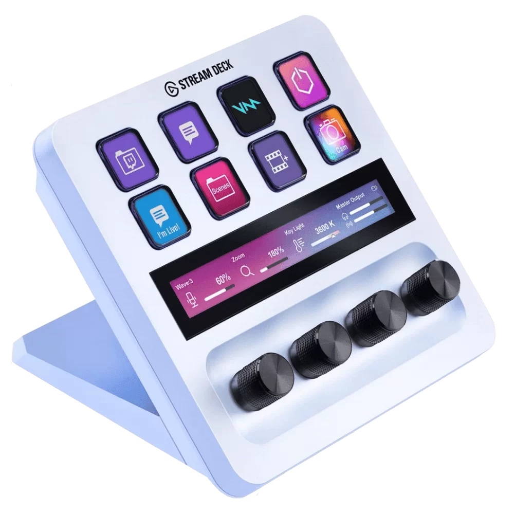 elgato Stream Deck+ (Stream Deck Plus) White - 8 LCD Keys, 4x Multifunction Dials, USB 2.0 Connection 1 elgato Stream Deck+ (Stream Deck Plus) White - 8 LCD Keys, 4x Multifunction Dials, USB 2.0 Connection