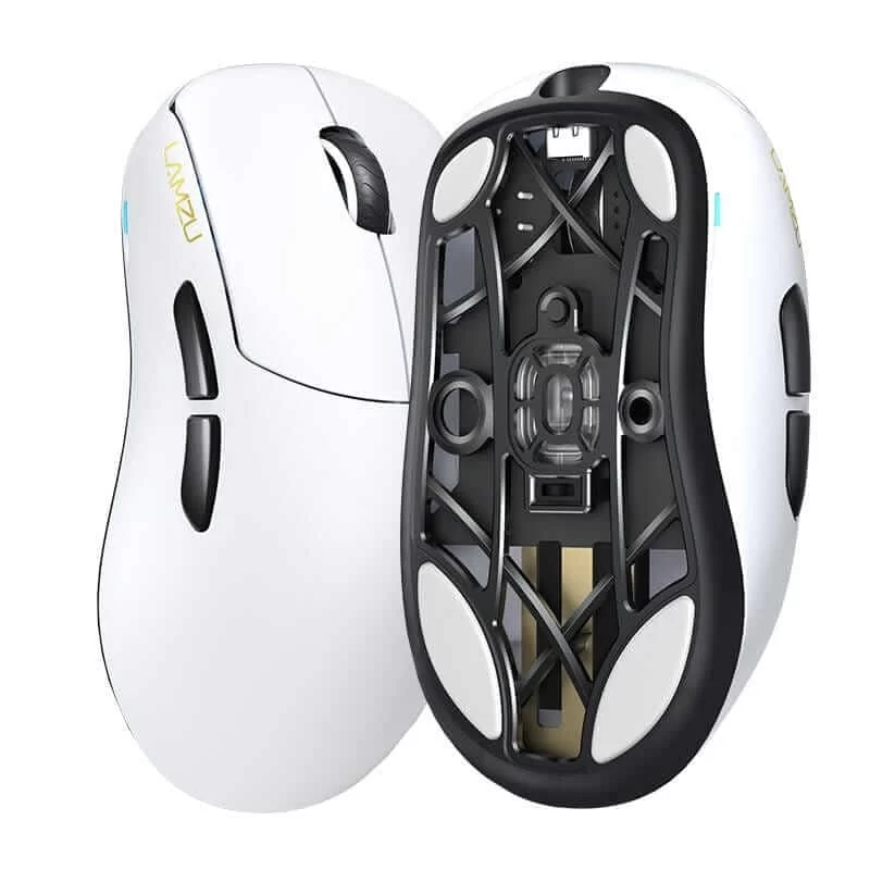Lamzu Thorn White (receiver 1KHz included) Wireless Gaming Mouse - Lightweight 52g, Wireless 4KHz. Chip MCU Nordic 4 Lamzu Thorn White (receiver 1KHz included) Wireless Gaming Mouse - Lightweight 52g, Wireless 4KHz. Chip MCU Nordic - Ảnh 4
