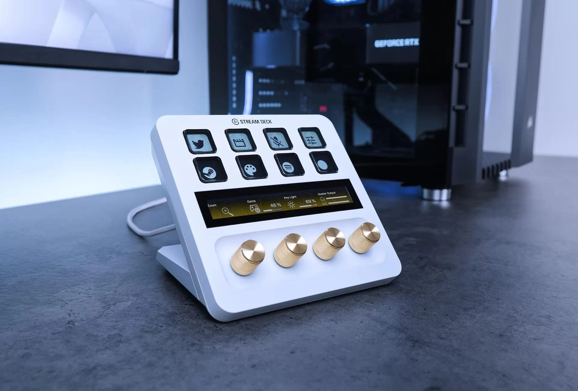 stream deck plus white