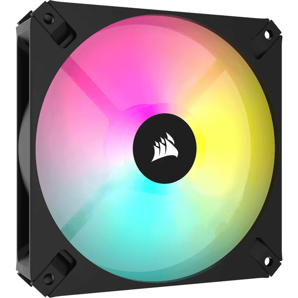 CORSAIR iCUE AR120 Digital RGB Triple Pack Black Fan (CO-9050167-WW) - 1x iCUE to ARGB Adapter Cable included, 3x120mm 1850RPM Static Pressure RGB Fan 3 CORSAIR iCUE AR120 Digital RGB Triple Pack Black Fan (CO-9050167-WW) - 1x iCUE to ARGB Adapter Cable included, 3x120mm 1850RPM Static Pressure RGB Fan - Ảnh 3