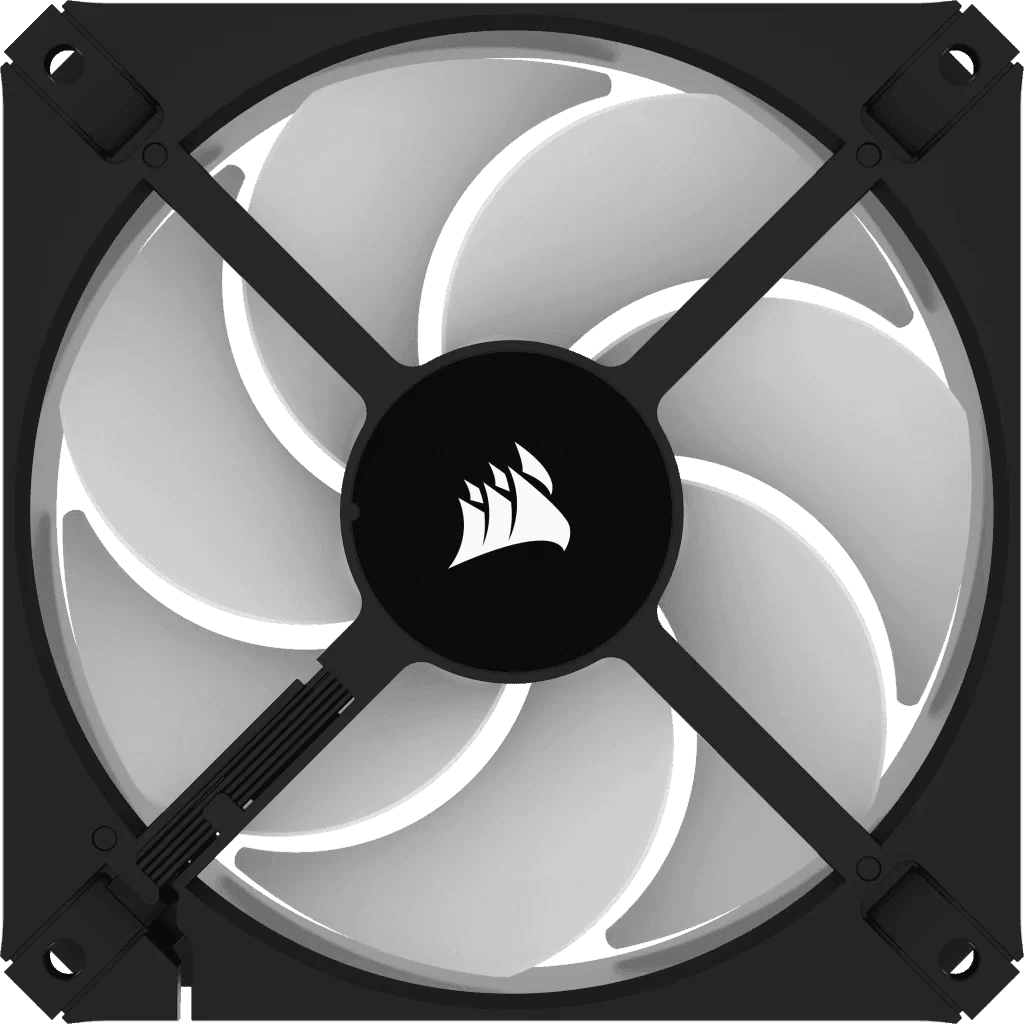 CORSAIR iCUE AR120 Digital RGB Single Pack Black Fan (CO-9050166-WW) - 1x iCUE to ARGB Adapter Cable included, 1x120mm 1850RPM Static Pressure RGB Fan 5 CORSAIR iCUE AR120 Digital RGB Single Pack Black Fan (CO-9050166-WW) - 1x iCUE to ARGB Adapter Cable included, 1x120mm 1850RPM Static Pressure RGB Fan - Ảnh 5