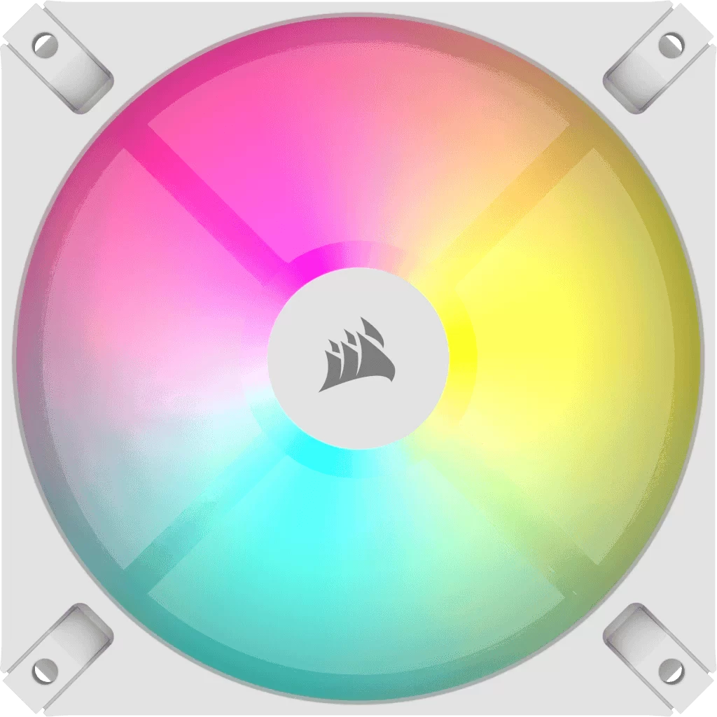 CORSAIR iCUE AR120 Digital RGB Triple Pack White Fan (CO-9050169-WW) - 1x iCUE to ARGB Adapter Cable included, 3x120mm 1850RPM Static Pressure RGB Fan 2 CORSAIR iCUE AR120 Digital RGB Triple Pack White Fan (CO-9050169-WW) - 1x iCUE to ARGB Adapter Cable included, 3x120mm 1850RPM Static Pressure RGB Fan - Ảnh 2