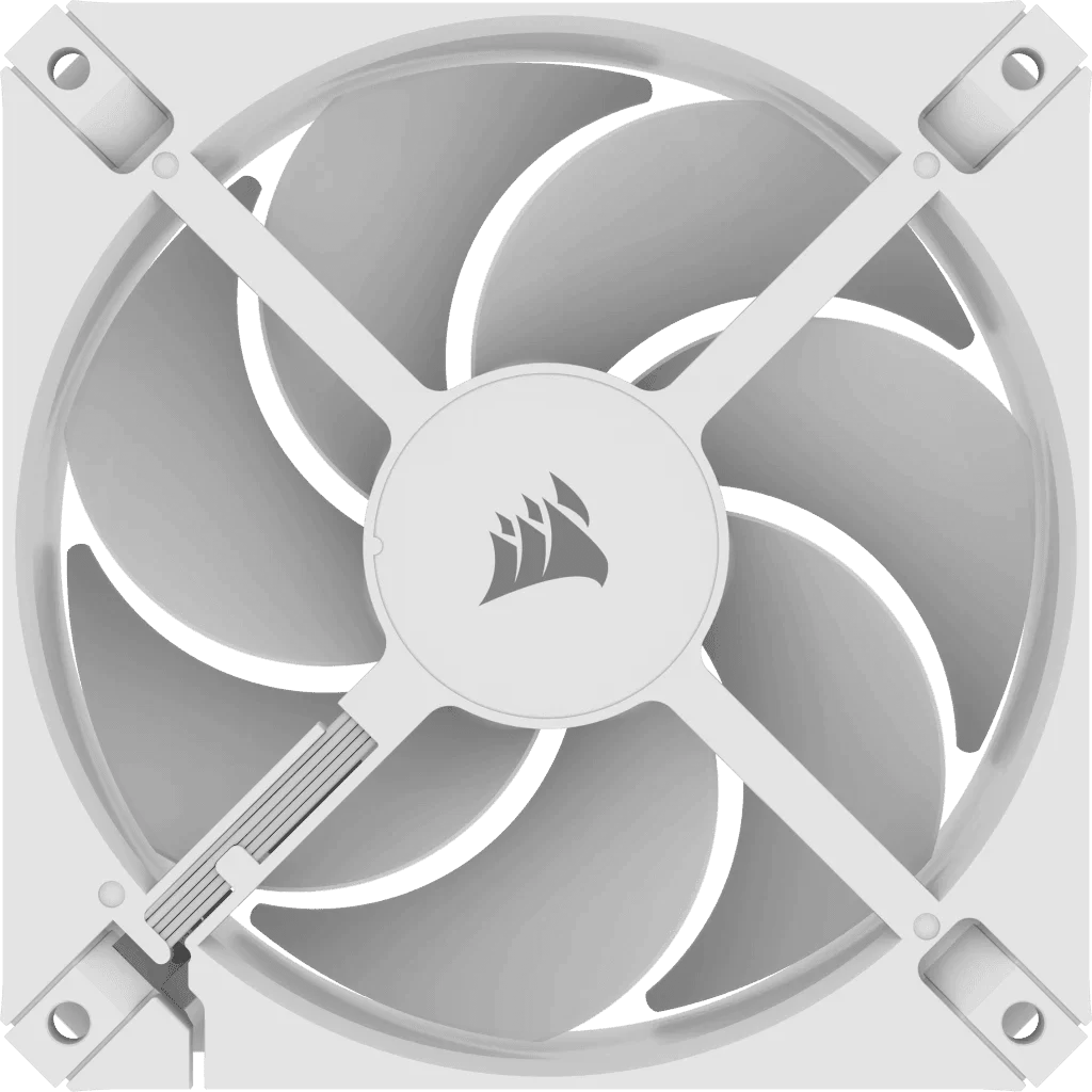 CORSAIR iCUE AR120 Digital RGB Triple Pack White Fan (CO-9050169-WW) - 1x iCUE to ARGB Adapter Cable included, 3x120mm 1850RPM Static Pressure RGB Fan 5 CORSAIR iCUE AR120 Digital RGB Triple Pack White Fan (CO-9050169-WW) - 1x iCUE to ARGB Adapter Cable included, 3x120mm 1850RPM Static Pressure RGB Fan - Ảnh 5