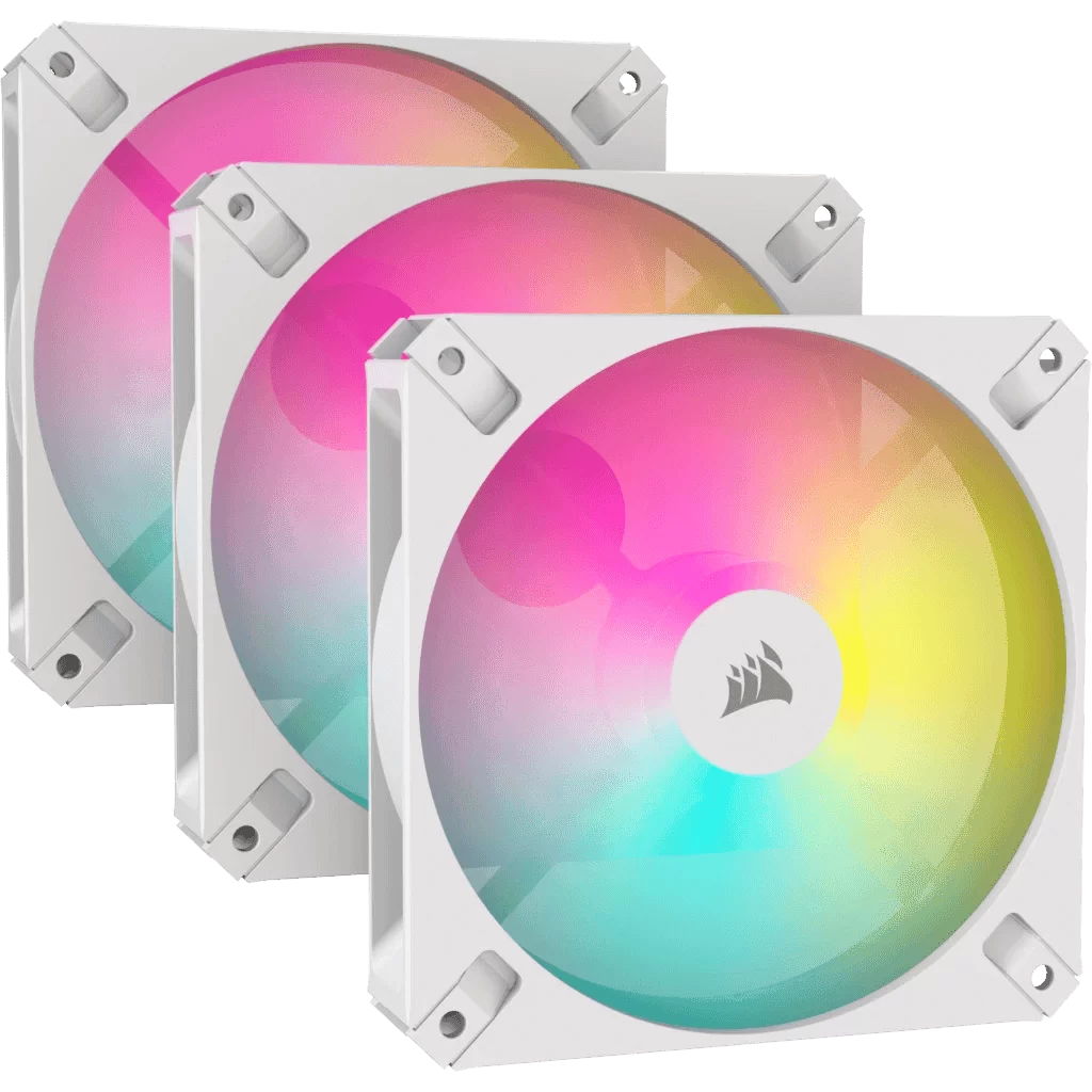 CORSAIR iCUE AR120 Digital RGB Triple Pack White Fan (CO-9050169-WW) - 1x iCUE to ARGB Adapter Cable included, 3x120mm 1850RPM Static Pressure RGB Fan 1 CORSAIR iCUE AR120 Digital RGB Triple Pack White Fan (CO-9050169-WW) - 1x iCUE to ARGB Adapter Cable included, 3x120mm 1850RPM Static Pressure RGB Fan