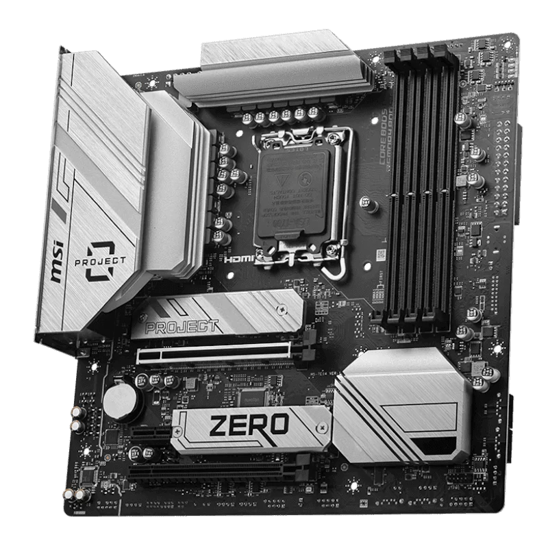 MSI B760M PROJECT ZERO DDR5 Mainboard 3 MSI B760M PROJECT ZERO DDR5 Mainboard - Ảnh 3