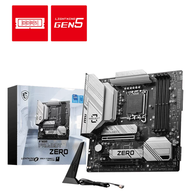 MSI B760M PROJECT ZERO DDR5 Mainboard