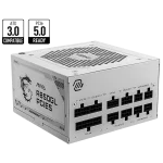 MSI MAG A850GL PCIE5 WHITE PSU - 850W, 80 plus Gold, full-modular, flat cables, Single Rail