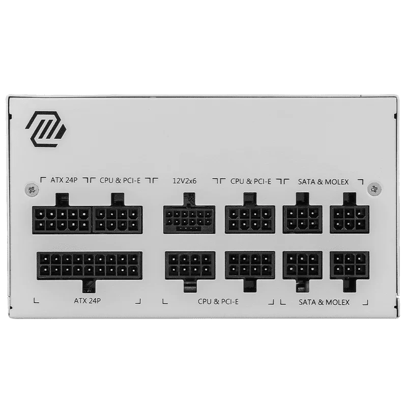 MSI MAG A850GL PCIE5 WHITE PSU - 850W, 80 plus Gold, full-modular, flat cables, Single Rail 2 MSI MAG A850GL PCIE5 WHITE PSU - 850W, 80 plus Gold, full-modular, flat cables, Single Rail - Ảnh 2