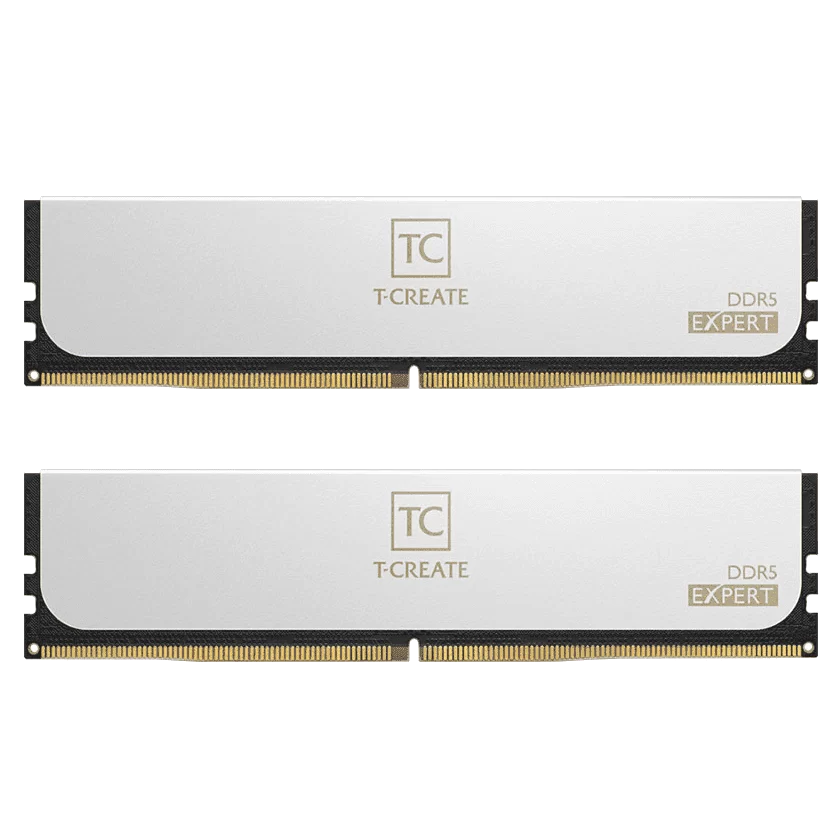 TEAMGROUP T-Create EXPERT DDR5 White 32GB Memory Kit - White, 32GB (2x16GB) 6400MHz CL40 DDR5 (CTCWD532G6400HC40BDC01) 1 TEAMGROUP T-Create EXPERT DDR5 White 32GB Memory Kit - White, 32GB (2x16GB) 6400MHz CL40 DDR5 (CTCWD532G6400HC40BDC01)