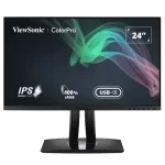 ViewSonic VP2456 Monitor - 24 inch, FHD (1920x1080) IPS, Pre-Calibrated, 60W USB-C, Pantone Validated 100% sRGB, Delta E<2