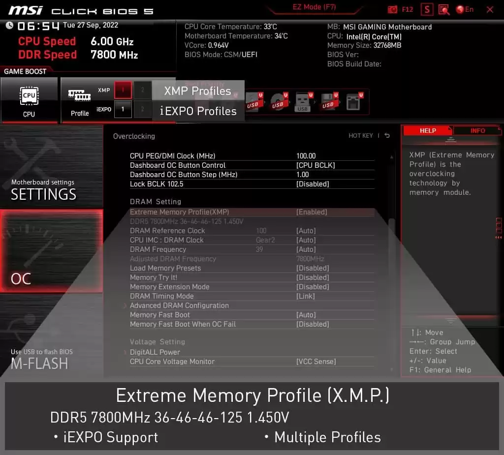XMP MEG Z790 ACE MAX